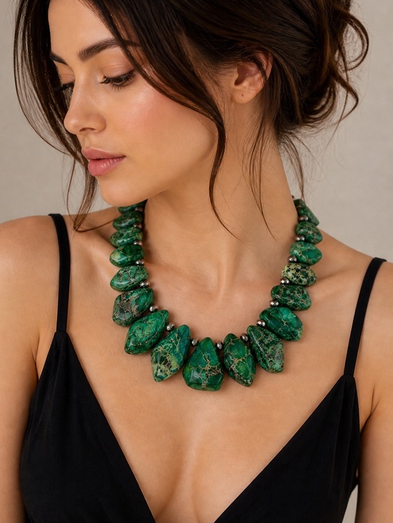 Iris & Lily Jewelry - 🆕 💚 King Jasper Goddess Necklace – Iris & Lily London – Sterling Silver 💚